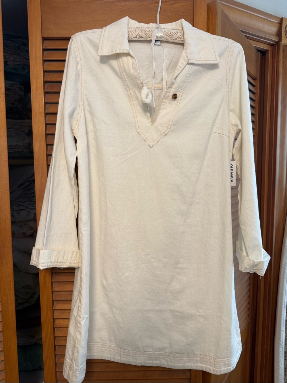 NWT Women’s long sleeve denim cotton dress